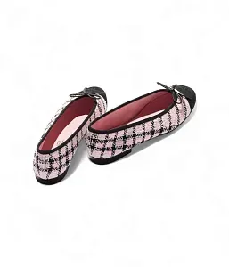 Chanel Твидовые балетки Rose/Black - фото 2