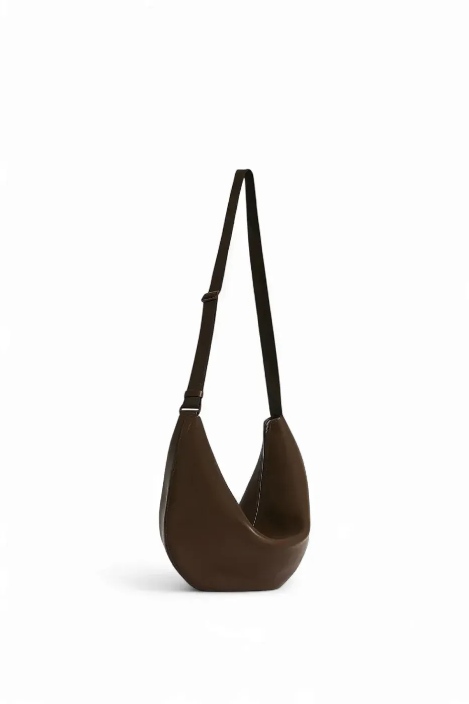 The Row Сумка Crossbody Crescent Deep Brown из кожи Deep Brown - фото 2