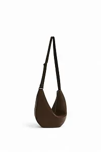 The Row Сумка Crossbody Crescent Deep Brown из кожи Deep Brown - фото 2
