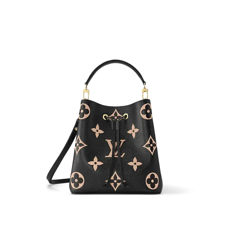 Сумка NeoNoe MM Louis Vuitton Black/Beige - фото 1
