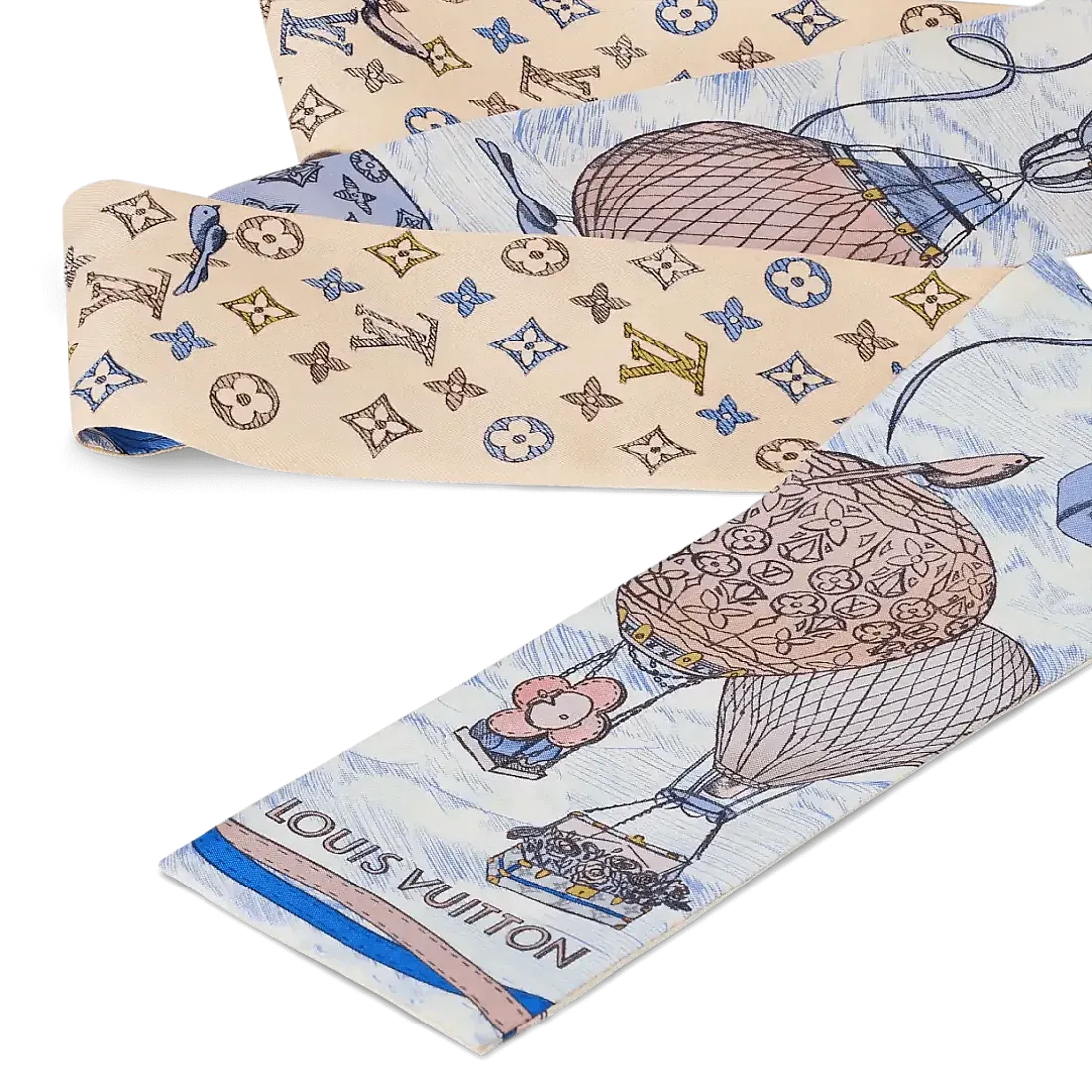 Louis Vuitton Шелковая лента Up And Away Bleu Clair - фото 2