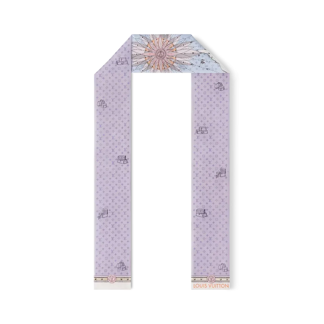 Louis Vuitton Шелковая лента Map Lilas - фото 3