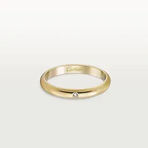 Cartier Обручальное кольцо с 1 бриллиантом 1895 2,6 мм Yellow Gold - фото 1