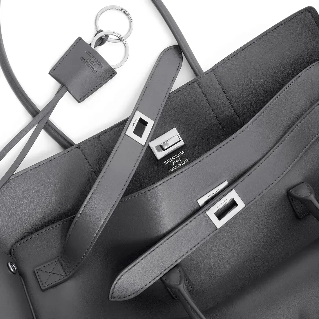Balenciaga Сумка Bel Air среднего формата Grey - фото 5
