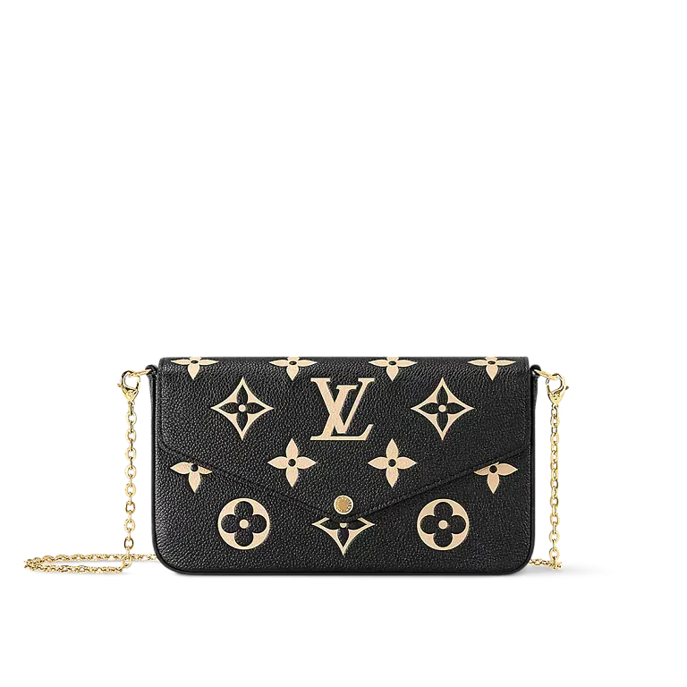 Клатч Felicie Louis Vuitton Black/Beige - фото 1