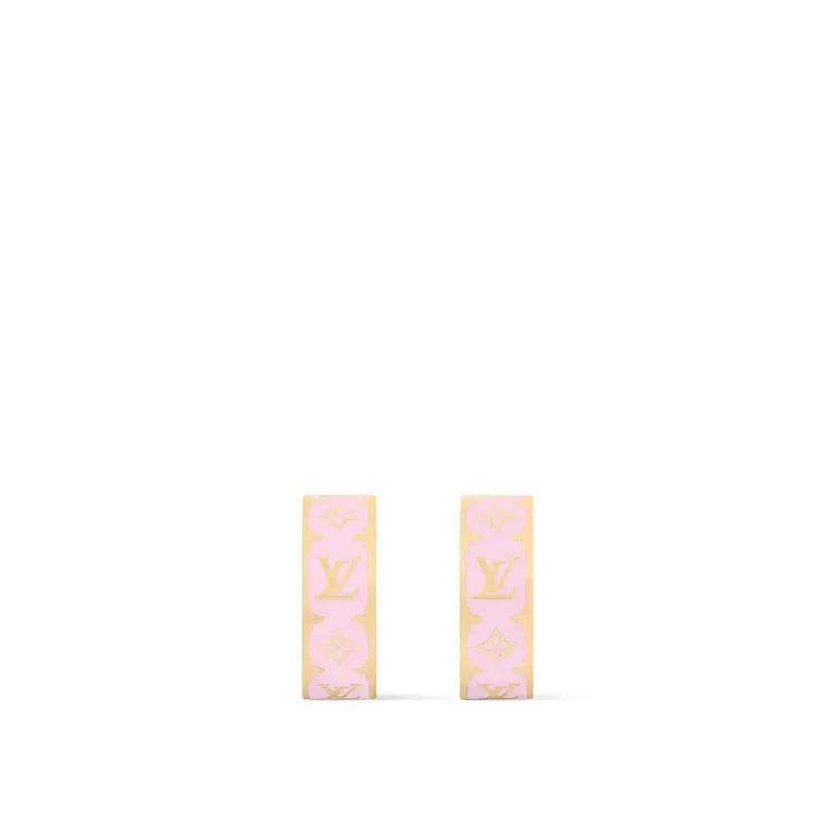 Серьги Nanogram Enamel Louis Vuitton Pink - фото 1