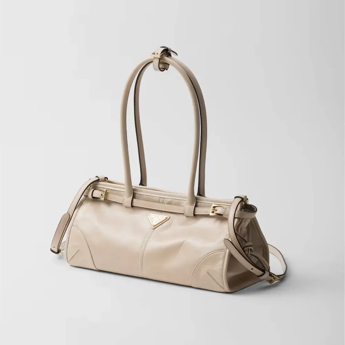 Prada Средняя кожаная сумка Travertine - фото 3