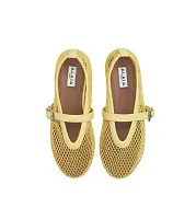 Alaïa Балетки с сеткой Lemon Yellow - фото 1