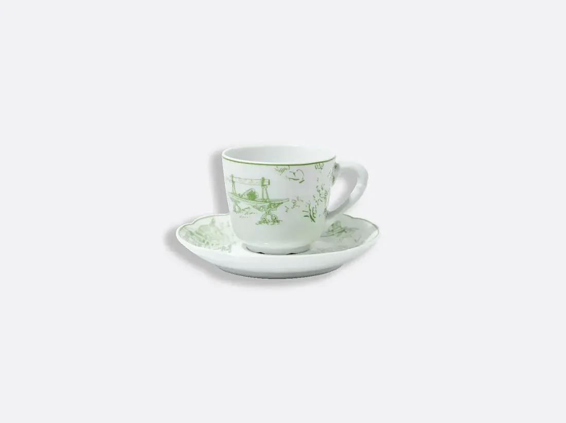 Bernardaud Фарфоровый набор из чашки и блюдца для эспрессо - фото 2