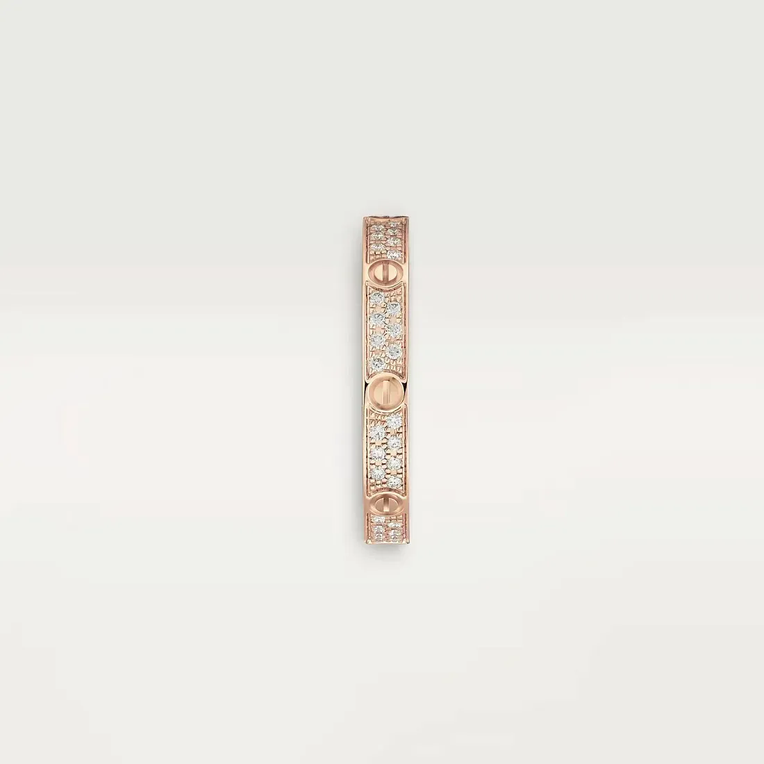 Cartier Кольцо Love маленькая модель c бриллиантовым паве Pink Gold - фото 4