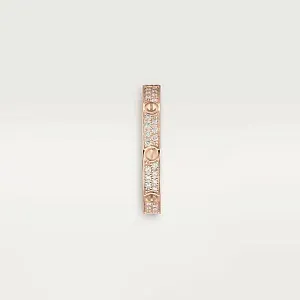 Cartier Кольцо Love маленькая модель c бриллиантовым паве Pink Gold - фото 4