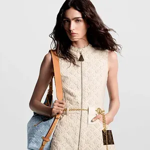Louis Vuitton Платье на молнии с узором Monogram в технике филькупе - фото 4