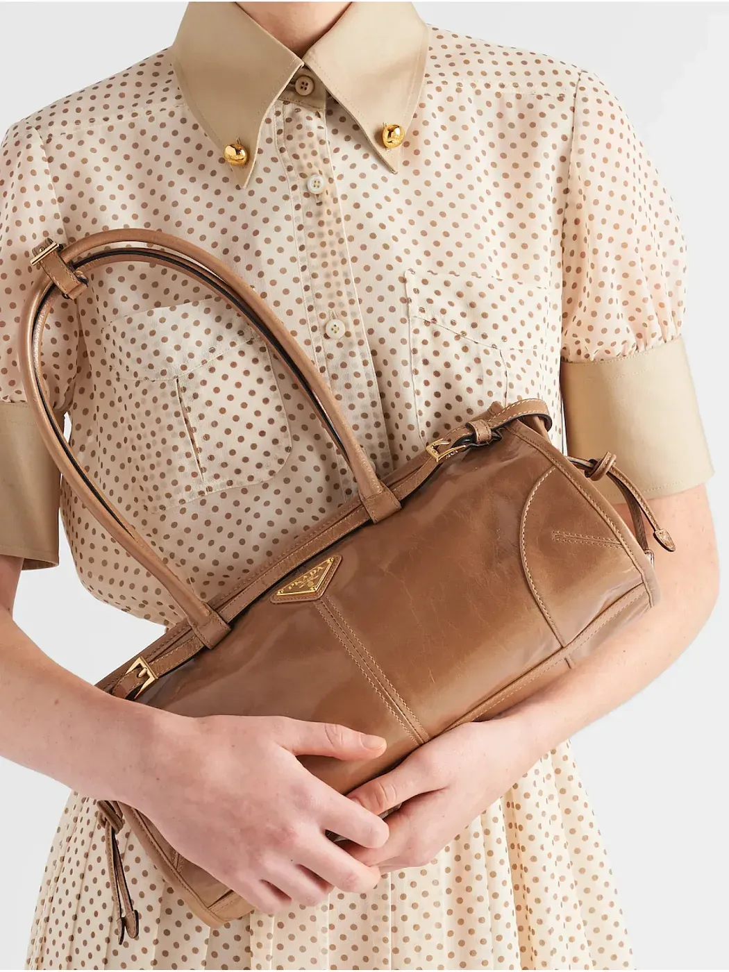 Prada Средняя кожаная сумка Cameo - фото 6