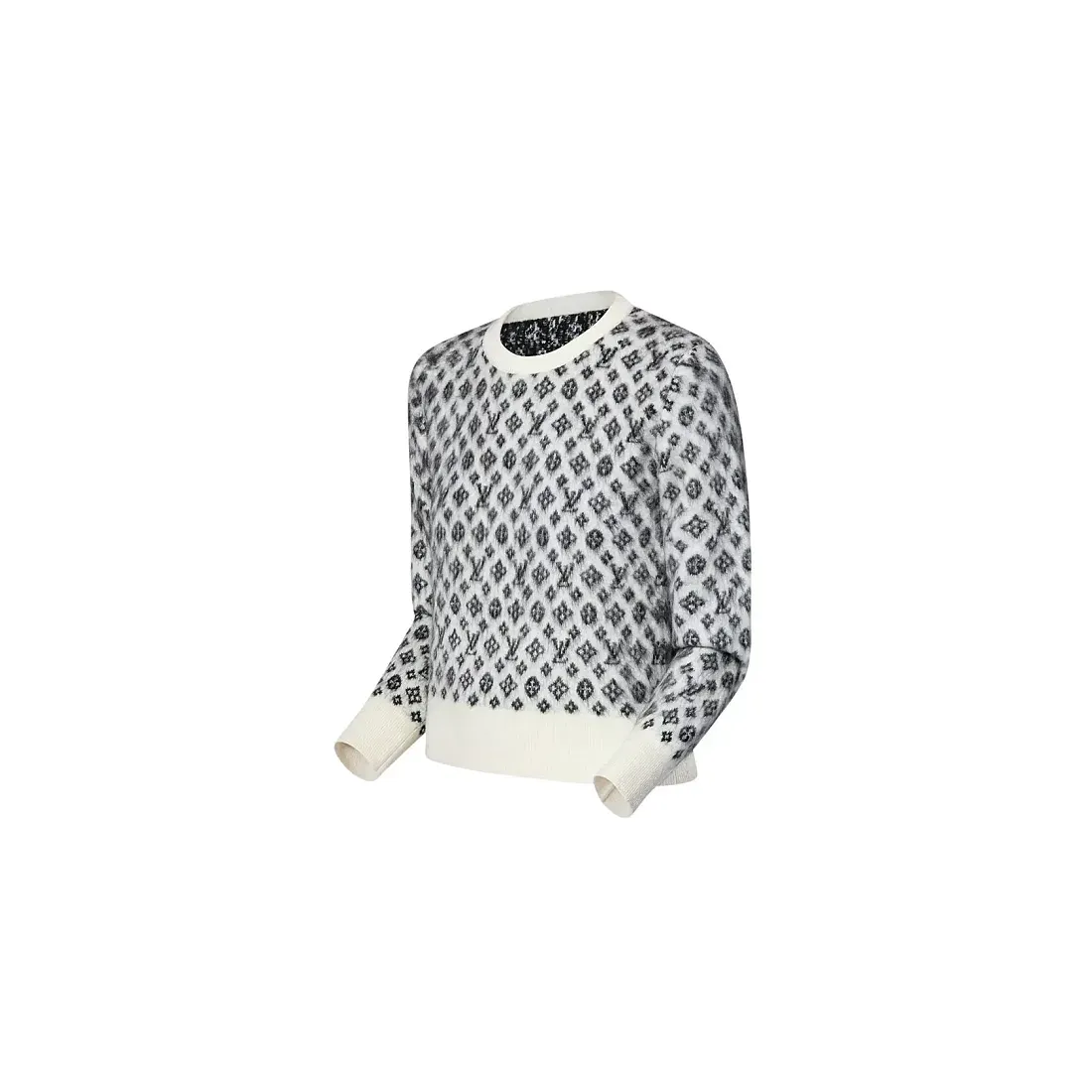 Louis Vuitton Пушистый свитер с узором Monogram Brushed - фото 2