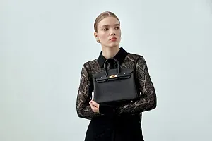 Hermès Сумка Birkin 25 Noir Togo Rose Gold Hardware - фото 4