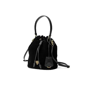 Prada Вельветовая мини-сумка с деталями из наппа-кожи - фото 4