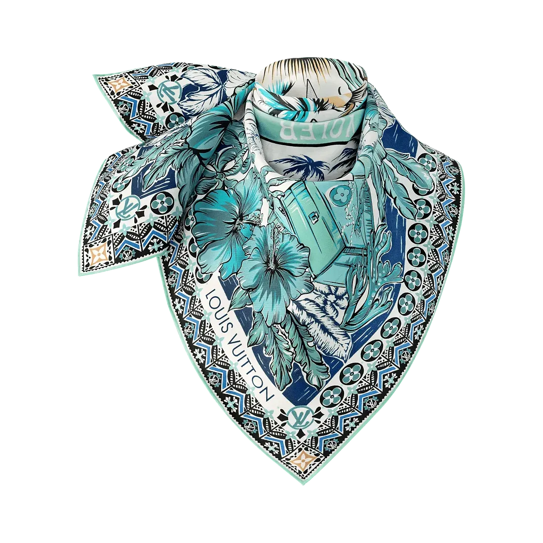 Louis Vuitton Платок-каре Island 90 Blue - фото 3