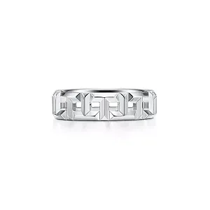 Tiffany & Co. Кольцо T True Wide Ring White Gold - фото 1
