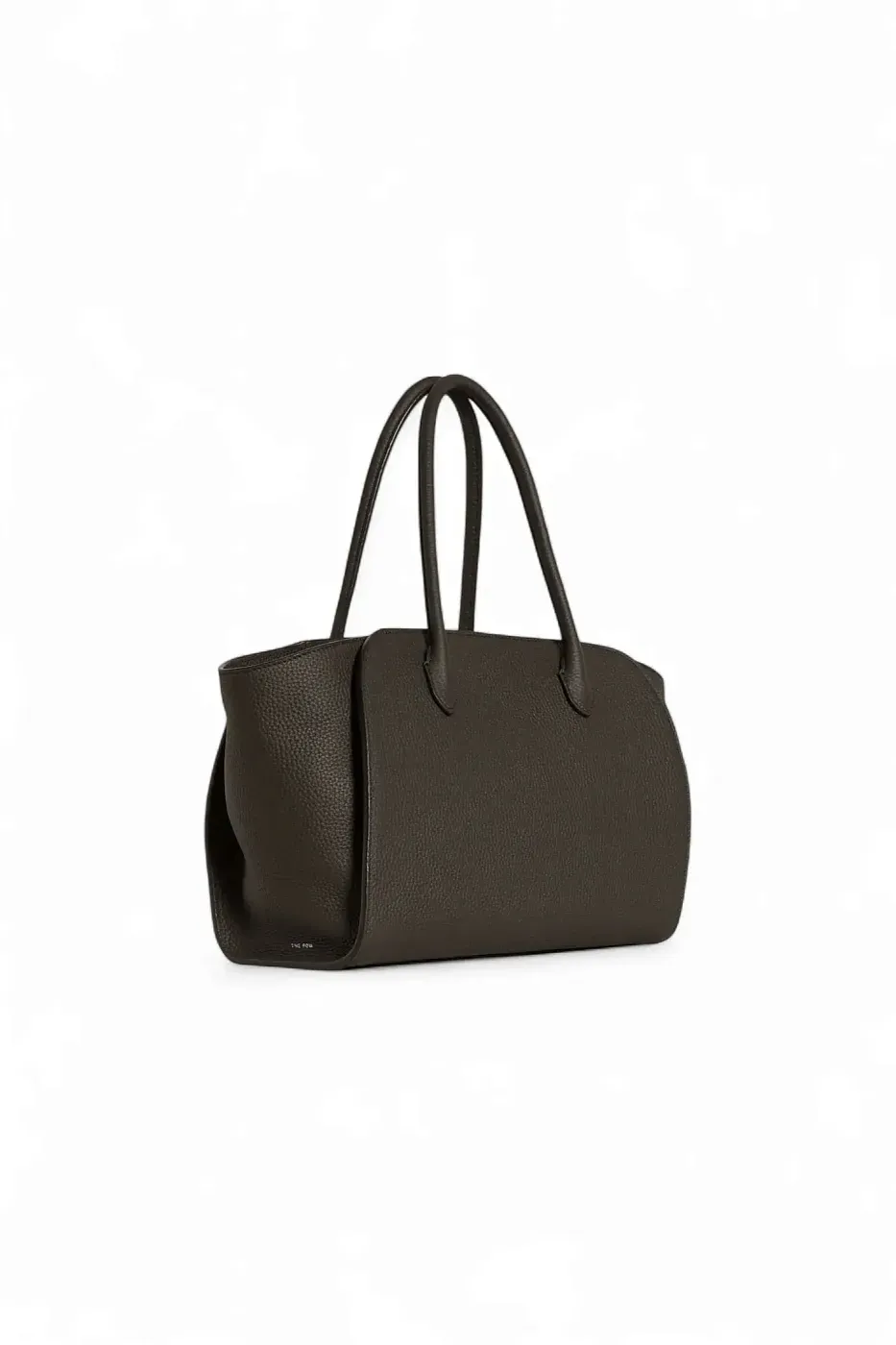 The Row Сумка Marlo 12 Deep Brown из кожи Mid Grey - фото 2