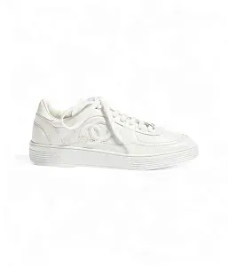 Chanel Кожаные кроссовки White - фото 1