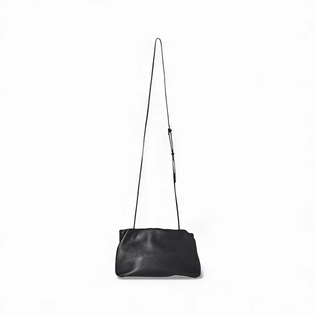 The Row Клатч Bourse Clutch Ivory из кожи Black - фото 3