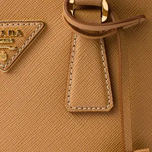 Prada Мини-сумка Galleria из сафьяновой кожи Natural - фото 6