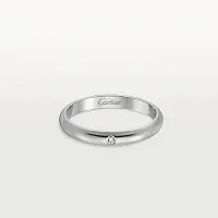 Cartier Обручальное кольцо с 1 бриллиантом 1895 2,6 мм Platinum - фото 1