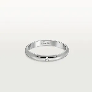 Cartier Обручальное кольцо с 1 бриллиантом 1895 2,6 мм Platinum - фото 1