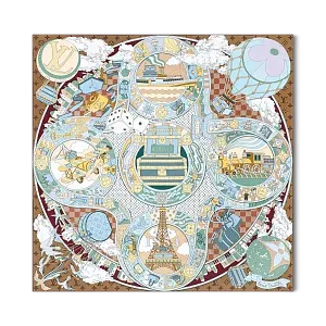 Louis Vuitton Платок-каре Journey 90 Tan - фото 1