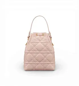 Dior Сумка Bucket Caro Small Powder Pink - фото 4