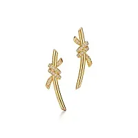 Tiffany & Co. Серьги Knot Earrings with Diamonds Yellow Gold - фото 1