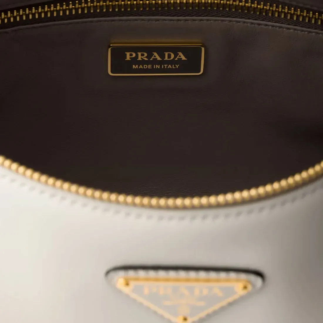 Prada Сумка на плечо Aimee Large из кожи White - фото 7