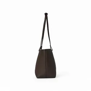 The Row Сумка Medium Park Tote Black из кожи Deep Brown - фото 3