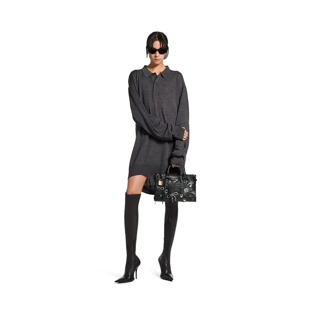 Balenciaga Сумка Le City With Pins маленького формата - фото 8