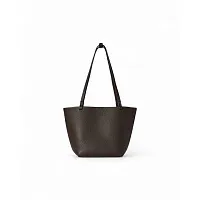 The Row Сумка Medium Park Tote Black из кожи Deep Brown - фото 1