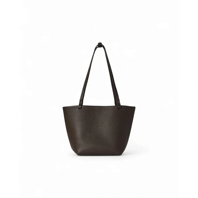 Сумка Medium Park Tote Black из кожи The Row Deep Brown - фото 1