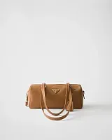 Prada Кожаная сумка среднего размера с верхней ручкой и замком Caramel - фото 1