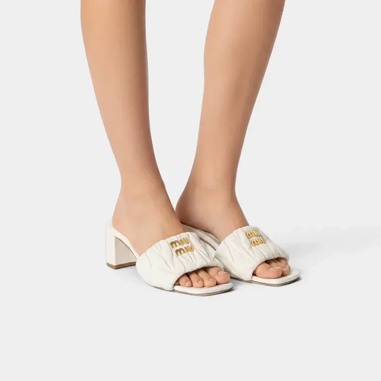 Босоножки Matelasse Miu Miu White - фото 2
