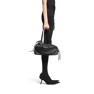 Balenciaga Сумка Carrie Bowling маленького формата Black - фото 8