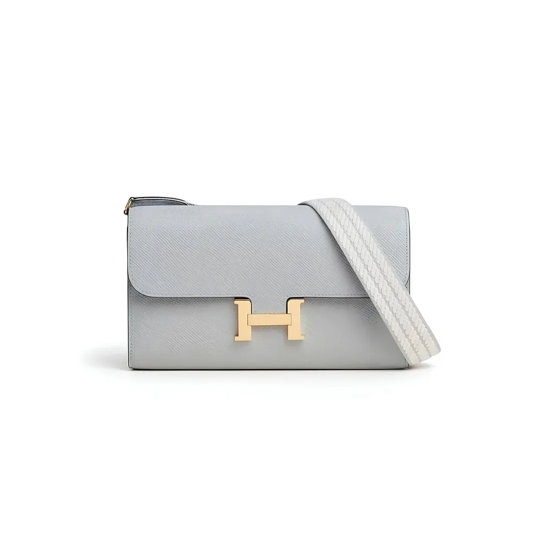 Hermès Мини-сумка Constance To Go Bleu Glacier Gris Pale Epsom Cordage Strap - фото 2