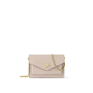 Louis Vuitton Клатч на цепочке Mylockme Greige - фото 1