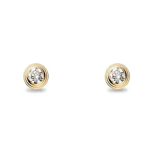 Cartier Серьги d'Amour stud earrings, 2 diamonds, small model Yellow Gold - фото 1