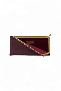 The Row Футляр для солнцезащитных очков Clasp Black из кожи Borgogna - фото 3