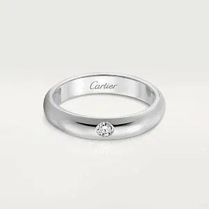 Cartier Обручальное кольцо с 1 бриллиантом 1895 3,5 мм - фото 1