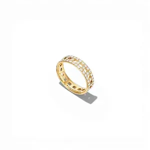 Tiffany & Co. Обручальное кольцо T True Wide Ring in Gold with Pave Diamonds - фото 3