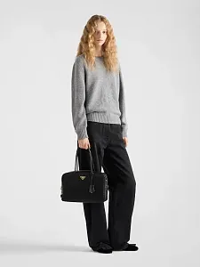 Prada Большая сумка с верхними ручками из Re-Nylon и кожи с замком - фото 8