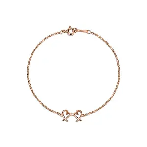 Tiffany & Co. Браслет Paloma Picasso Double Loving Heart Bracelet Rose Gold - фото 1