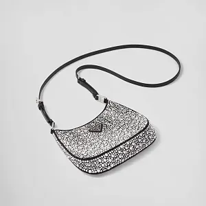 Prada Сумка Cleo из сатина с кристаллами Metal - фото 4