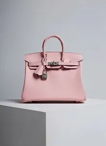 Hermès Сумка Birkin 25 Rose Sakura Swift Palladium Hardware - фото 1