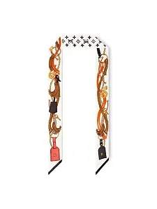 Louis Vuitton Шелковая лента Flower And Straps BB White - фото 1